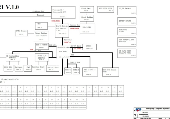 ECS 321-1-4-01 - rev 1.0 - Motherboard Diagram